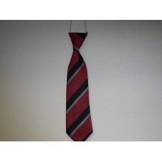 Eastover Elastic Tie (Red with Grey and Black Stripe)